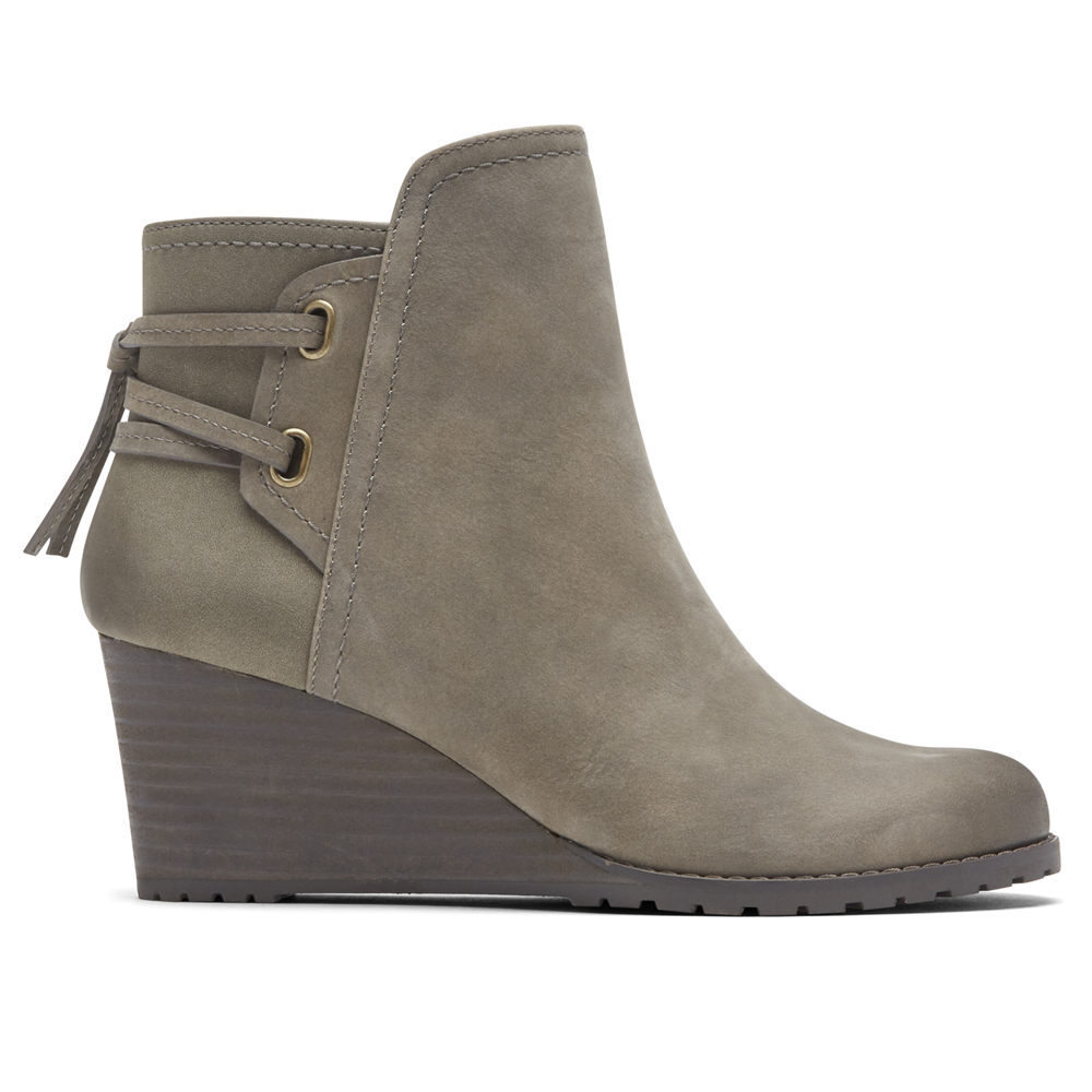 Botas Rockport Mulher Cinzentas - Cobb Hill Lucinda Back Tie - 98605FOXP